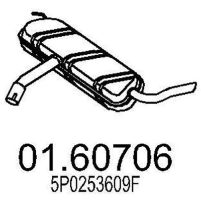 Immagine di MTS 01.60706 Marmitta 1010mm SEAT: Leon II Hatchback