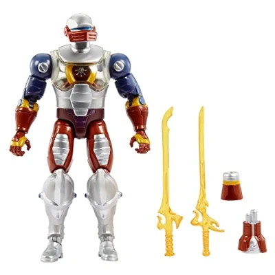 Immagine di Masters of the UniverseMasterverse Personaggio Roboto, da collezione, con accessori per braccio, spade, giocattolo bambini 6+ Anni, HLB40