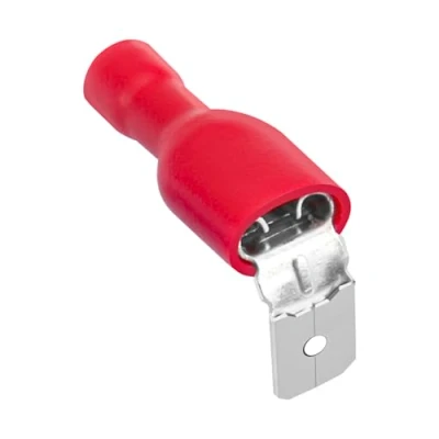 Immagine di Heschen Piggyback spade Crimp terminal Connector 0.5 6.0 mm² (22 10 AWG) rosso 100 pz
