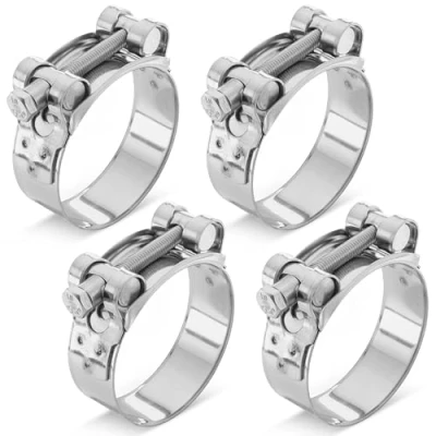 Immagine di Poppstar 2 pezzi Collare stringitubo a bullone in acciaio inox Morsetto Campo di serraggio 56 59mm, larghezza banda 22mm, W4