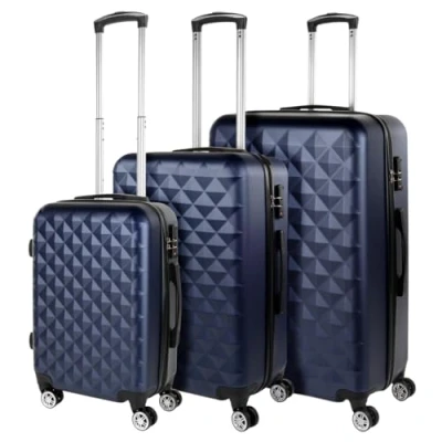 Immagine di ITACA Set Valigie Rigide Offerte. Valigia Grande Rigida, Media Rigida e Bagaglio a Mano. di con Lucchetto Combinazione TSA, Blu