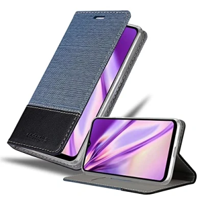 Immagine di Cadorabo Custodia Libro compatibile con Samsung Galaxy A32 4G in AZZURRO SCURO NERO Vani di Carte, Funzione Stand e Chiusura Magnetica Portafoglio Cover Case Wallet Book Etui Protezione