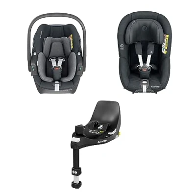 Immagine di Maxi Cosi FamilyFix 360 i Size Base, Pebble Seggiolino Auto Neonato, Pearl Bambini Pack Rotazione con 1 Mano, Click &amp; Go, 0 4 Anni, 40 105 cm, Graphite