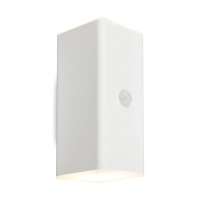 Immagine di BRILONER lampada da parete a LED con batteria e sensore di movimento, crepuscolare, timer 20 secondi, esterna, applique esterno, 15,5x6,5x8,5 cm (HxLxP), bianco