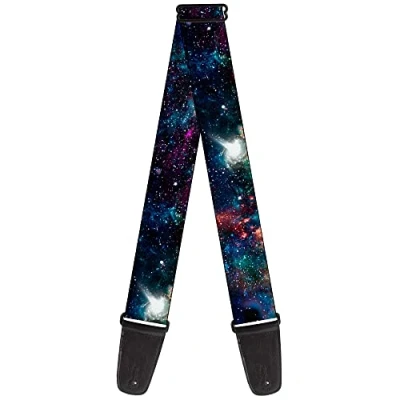 Immagine di Tracolla per chitarra. chitarra con fibbia Galaxy Collage 5,1 cm di larghezza 29 54&quot; lunghezza 2&quot; Wide Length Multicolore