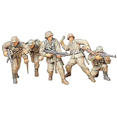 Immagine di Tamiya 300035196 Set Statuette Soldati Tedeschi della seconda Guerra Mondiale, Scala: 1:35