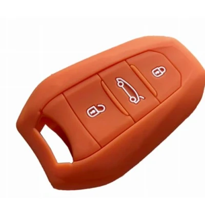 Immagine di Nordecco Custodia in silicone per chiave elettronica Fiat 600 600e 2024 2025 3 pulsanti Keyless Remote Fob (arancione)