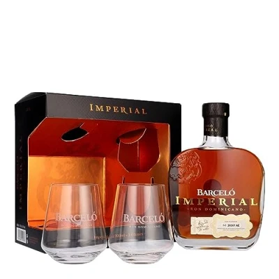 Immagine di Barceló Imperial Ron Dominicano 38% Vol. 0,7l in Giftbox with 2 glasses