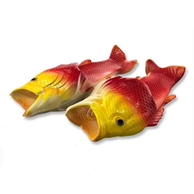 Immagine di Uniqstore, ciabatte creative Tricky Fish a forma di pesce, da spiaggia, uomo, multicolore, 40/41 EU
