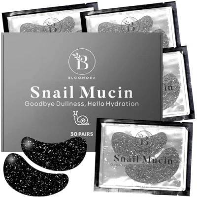Immagine di Patch Occhi, Maschera Occhi con Estratto di Bava Lumaca, Collagene e Acido Ialuronico, Occhiaie Borse, Occhiaie, Eye Mask per l&#039;idratazione (30 paia)