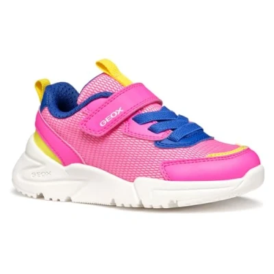 Immagine di Geox J Loftus Girl A, Scarpe da Ginnastica, Fluo Fuchsia/Royal, 26 EU