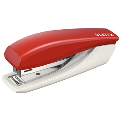 Immagine di Leitz Mini Cucitrice da Ufficio, Capacità fino a 10 Fogli, Rosso, Design Ergonomico, Gamma NeXXt, Box, 55170025