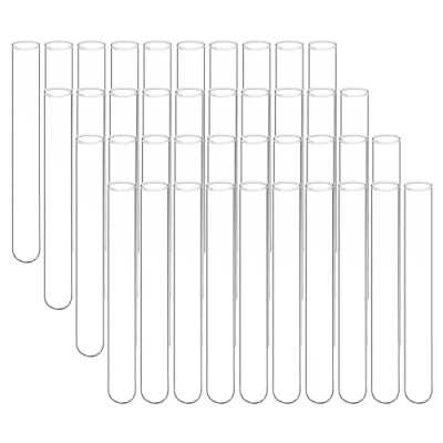 Immagine di stonylab Tubi da Prova in Vetro Borosilicato Trasparente a Fondo Rotondo con Diametro di 20 mm e Lunghezza 150 per Uso Laboratorio, Confezione 40