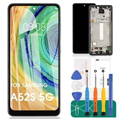 Immagine di INCELL per Samsung Galaxy A52S 5G Schermo di Ricambio Display LCD SM A528B Digitizer Touch Screen Assembly Parte Riparazione con Telaio (Senza Funzione Impronte digitali)