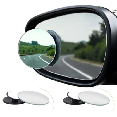 Immagine di Spurtar 2pz Specchietti Per Angolo Morto 360 Grandangolare Regolabile Punto Cieco Specchio Auto Laterale Convesso Retrovisore Auto, Furgoni