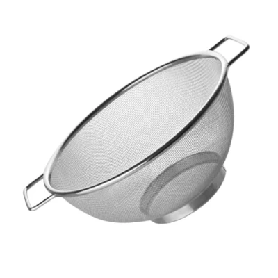 Immagine di Fackelmann Colapasta 20 cm In Acciaio Inossidabile Rete Fine Per Drenaggio Rapido Versatile Quinoa, Cereali, Riso, Frutta, Verdura E Pasta Design Funzionale Con Maniglie Supporto