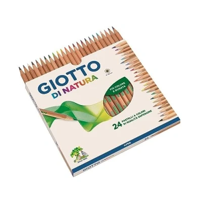 Immagine di GIOTTO Di Natura Astuccio Da 24 Matite A Pastello Colorate, 3.8 mm, Colori Intensi