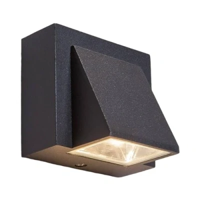 Immagine di applique LED da esterni &#039;Marik&#039; (Moderno) colore Nero, in Alluminio (1 luce, lampadina inclusa) di Lucande applique, lampada esterni, outdoor per