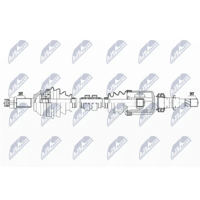 Immagine di NTY NPW NS 070 Albero motore / Semiasse Assale anteriore Dx 940 NISSAN: Qashqai Qashqai+2 I