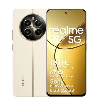 Immagine di realme 12+ 5G Smartphone 8+256 GB con NFC, Sony LYT 600 OIS, Chipset Dimensity 7050 5G, Display AMOLED da 120 Hz, Smart Touch antipioggia, SUPERVOOC 67 W, Pioneer Green(no adapter)