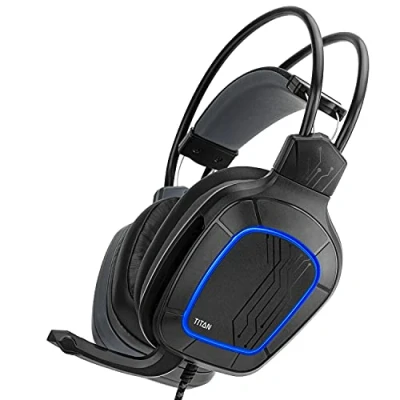 Immagine di NITHO TITAN Cuffie da Gioco per PC/PS4/PS5, Gaming con Microfono Omnidirezionale, 7.1 Suono Surround, Driver Audio 50 mm Nero (Adattatore incluso)