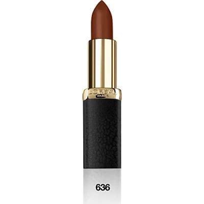 Immagine di L&#039;Oréal Paris Make Up Rossetto Lunga Durata Color Riche Matte Colore Pieno Finish 636 Mahogany Studs Confezione da 1