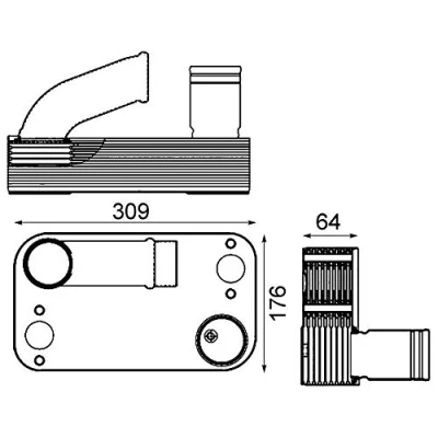 Immagine di MAHLE ORIGINAL CLC 210 000P Radiatore Olio