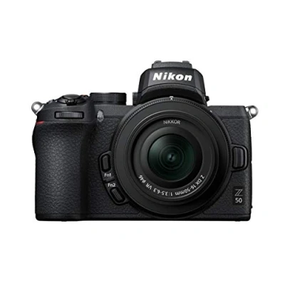 Immagine di Nikon Z50 + Z Dx 16 50Vr Fotocamera Mirrorless, Cmos da 20.9 Mp, Sistema Hybrid Af, Mirino Elettronico (Evf), LCD 3.2&quot; Touch, Video 4K, Nero