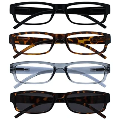 Immagine di Uv Reader Nero Marrone Grigio Lettori Con Uv400 Lettore Sole Valore 4 Pacco Uomo Donna Rrrs32 1272 +2,00 88 Gr