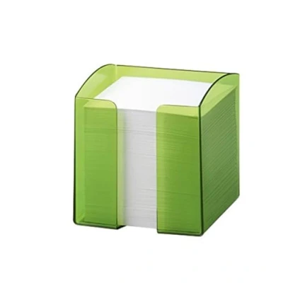 Immagine di Durable 1701682017 Portamemo Trend, 800 Foglietti Bianchi, Formato 90 x 90, Apertura sul Lato Frontale, 100 105 mm, Verde Chiaro Traslucido