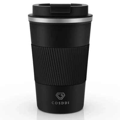 Immagine di CS COSDDI Tazza Termica,Tazza da viaggio per Caffe,Beuta vuoto in acciaio inossidabile,Tazza termica con coperchio a prova di perdite Adatta Caffe Te e Altre Bevande