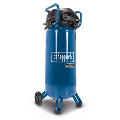 Immagine di Scheppach Compressore d&#039;aria compressa HC51 V, 1500 W, con pressione 10 bar, caldaia da 50 l, potenza di aspirazione 220 l/min senza olio/bassa manutenzione riduttore pressione, dispositivo