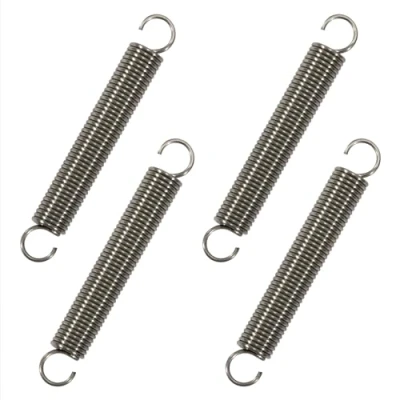 Immagine di GUNGY Molle a Trazione 70mm Molla di Doppio Gancio in Acciaio Inossidabile Diametro Filo 1,2mm Esterno 10mm Tiro 3,2kg 4 Pezzi
