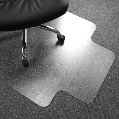 Immagine di Floortex Cleartex Advantagemat Tappetino protettivo per pavimenti in vinile privo di ftalati, fino a 6 mm altezza, 115 x 134 cm, rettangolare, con labbro, trasparente