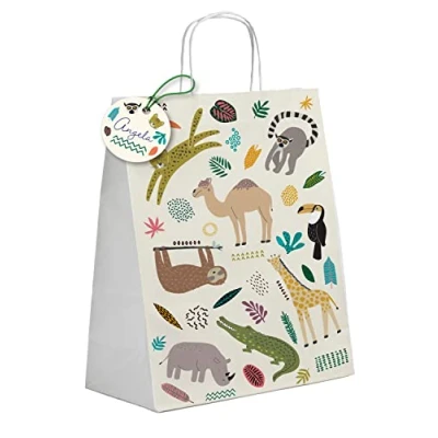 Immagine di Folat 68317 Sacchetti regalo Zoo Party 6 pezzi, Multicolore