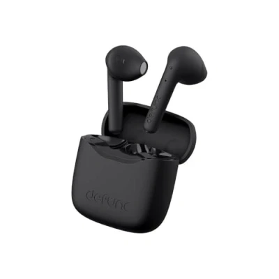 Immagine di Defunc True Lite Nero Auricolare Stereo Senza Fili Bluetooth 5.3 Hi FI, Controllo A Sfioramento, Microfono Incorporato, 20 Ore Di Riproduzione, Ricarica USB C, Per Telefoni iOS e Android