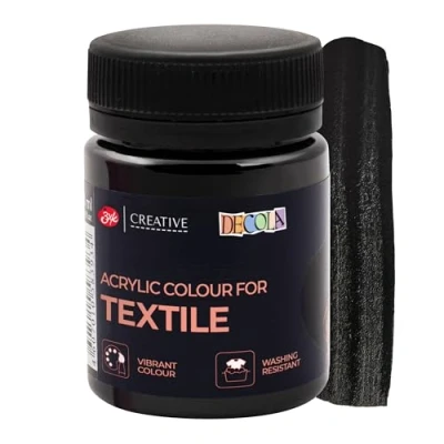 Immagine di Decola Colore Nero colori per tessuti permanenti altamente coprenti e resistenti ai lavaggi atossici facili da usare Nevskaya Palitra
