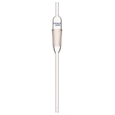Immagine di Labasics Adattatore Esteso in Vetro, Tubo di Flusso D&#039;aria Ingresso Vetro Borosilicato 24/40 con Gocciolamento 8 mm Diametro e 15 Lunghezza Inferiore