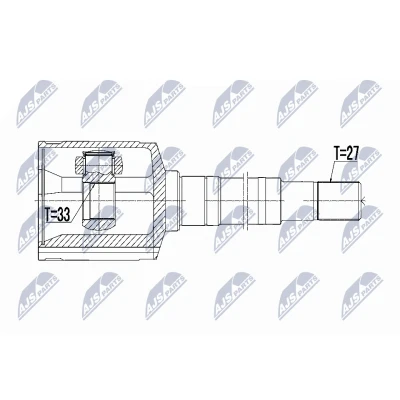 Immagine di NTY NPW NS 069 Kit Giunto Omocinetico Assale anteriore Dx, sul lato del cambio NISSAN: Qashqai / Qashqai+2 I