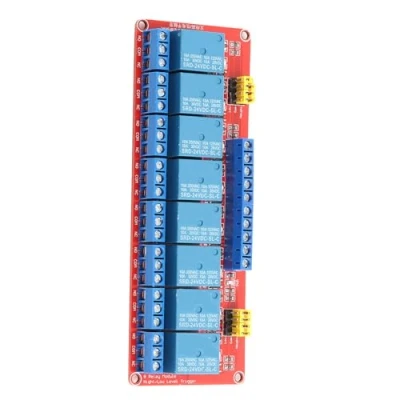 Immagine di Modulo Relè a 8 Canali 24V Trigger di Livello Alto e Basso Scheda Fotoaccoppiatore