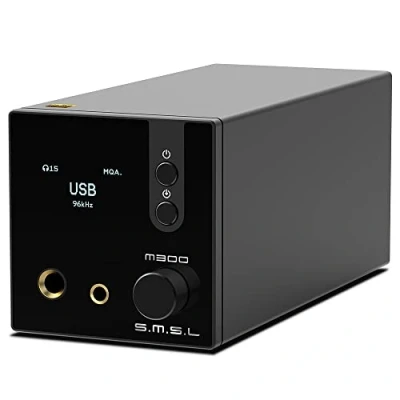 Immagine di SMSL M300SE (aggiornato) Due Chip CS43131 MQA audio Decoder Amplificatore Per Cuffie,XMOS Di Terza Generazione,PCM768kHz/32bit DSD256,Uscita bilanciata XLR,THD+N 117dB,con Telecomando