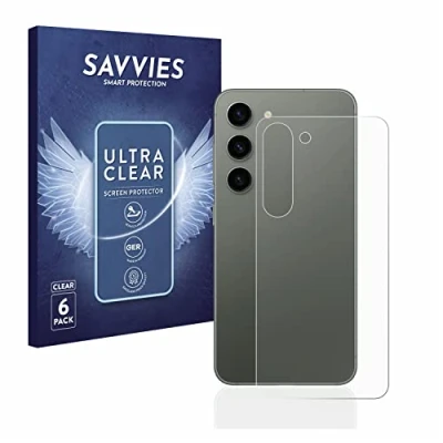 Immagine di savvies (6 Pezzi Pellicola Protettiva per Samsung Galaxy S23 (Posteriore) Protezione Schermo Trasparente