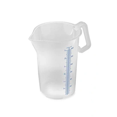 Immagine di thermohauser 8300040089 Misurino con manico chiuso, 3000 ml, in plastica PP, graduazione blu L e ml