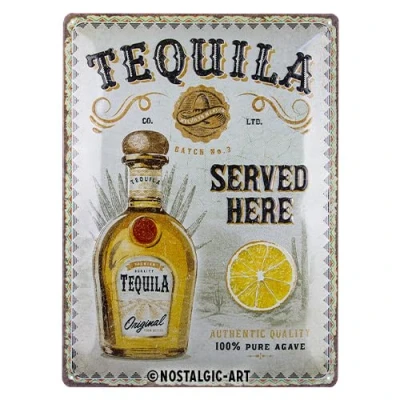 Immagine di Nostalgic Art Targa retrò, 30 x 40 cm, Tequila Served Here Idee regalo accessori da bar, in metallo, design vintage