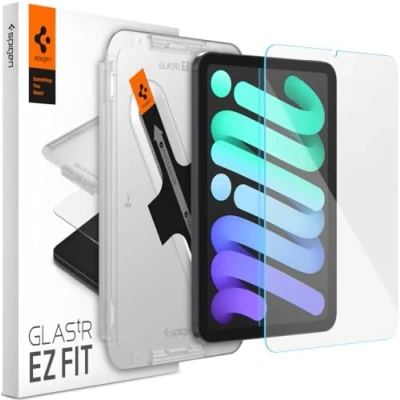 Immagine di Spigen Glas.tR EZ Fit Vetro Temperato compatibile con iPad mini 7 (2024), 6 (2021), 8.3 pollici, Installazione Facile, Cristallino, Anti graffio, Durezza 9H Pellicola prottetiva