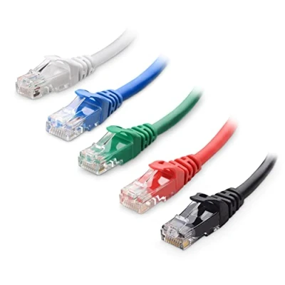 Immagine di Cable Matters Set di 10G Cavo Ethernet Corto snagless Cat6 in 5 Colori 0,9m (Cavo Cat6, Cat 6) 0,9 m