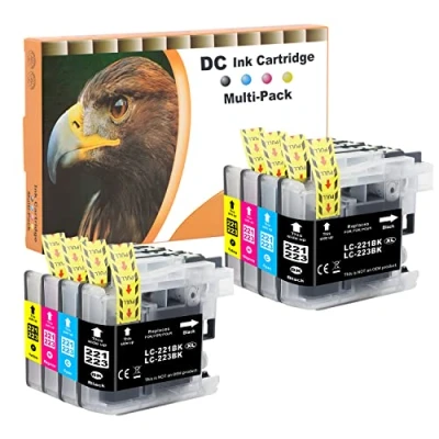 Immagine di D&amp;C Cartuccia d&#039;inchiostro compatibile per Brother LC223XL MFC J5625DW DCP J4120DW J5320DW J4420DW J4620DW J480DW J562DW J5620DW J5720DW J680DW (8 Pack)