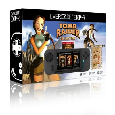 Immagine di Evercade EXP R Handheld with Tomb Raider 1, 2 &amp; 3