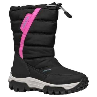 Immagine di Geox J Himalaya Girl B AB, Scarpone da Neve, Black/Fuchsia, 24 EU