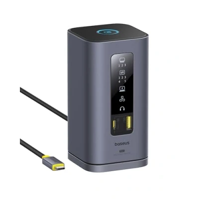 Immagine di Baseus Docking Station USB C, Spacemate 11 in 1, [Displaylink per MacOS], 3 Monitor 4K, 10Gbps C/A, PD 100W, Ethernet, Audio, M1/M2/M3 e Win